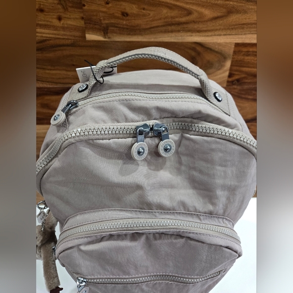 Kipling Backpack Large Tan Color 15" Laptop Bookbag NEW Seoul - Picture 4 of 15